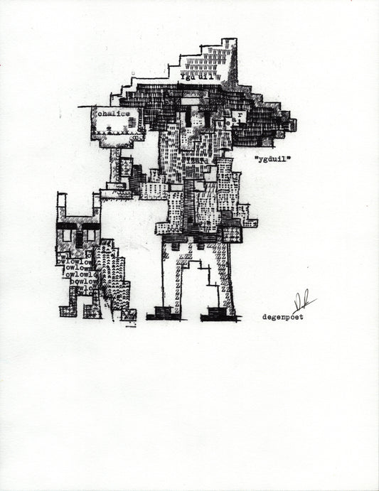 Freehand Wizard original typewriter artwork