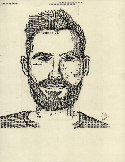 Aaron original typewriter artwork