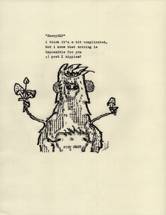 Henry original typewriter artwork