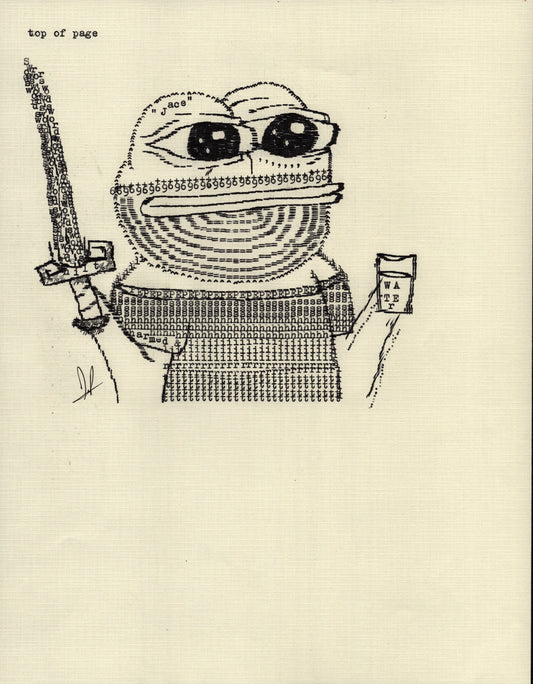 Jace original typewriter artwork