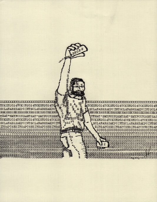 Seeker original typewriter artwork