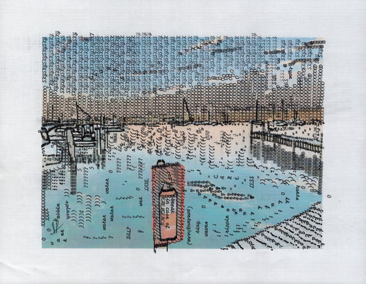 Sister Bay original typewriter artwork