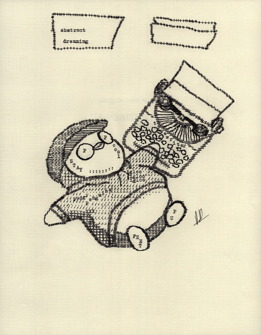 Ultimate Penguin original typewriter artwork