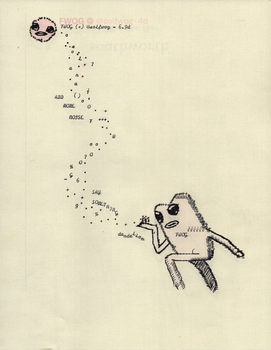 FWOG KISSES original typewriter artwork