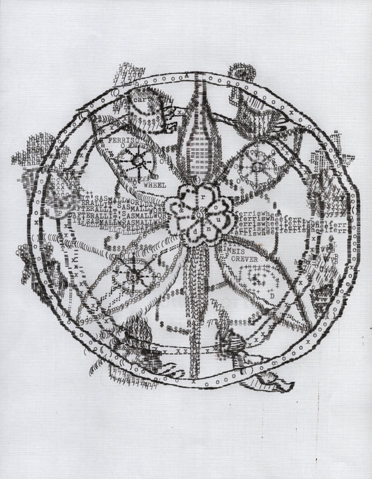 Ferris Wheel original typewriter artwork