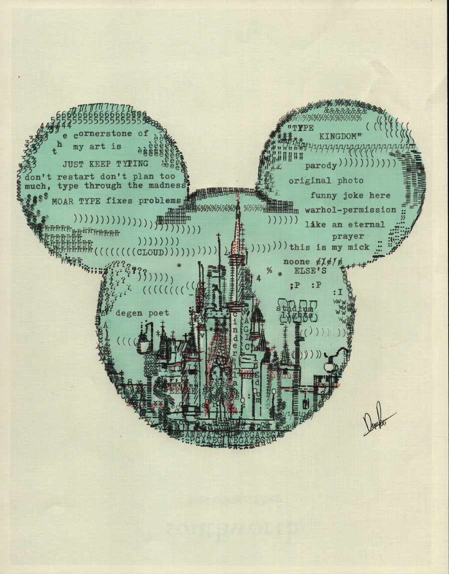 Type Kingdom original typewriter artwork by Degen Poet