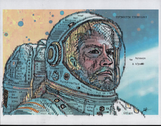 Saylor original typewriter artwork