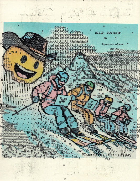 Mountain DAO original typewriter artwork