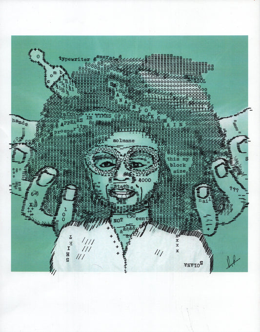 Solmane original typewriter artwork