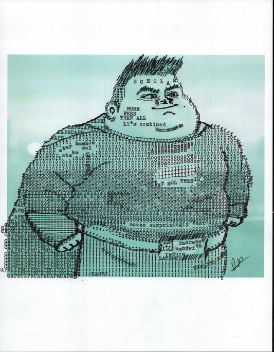 Fat SOL Thesis original typewriter artwork