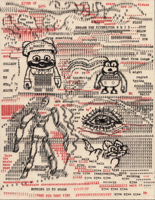 Nothing To Scale original typewriter artwork