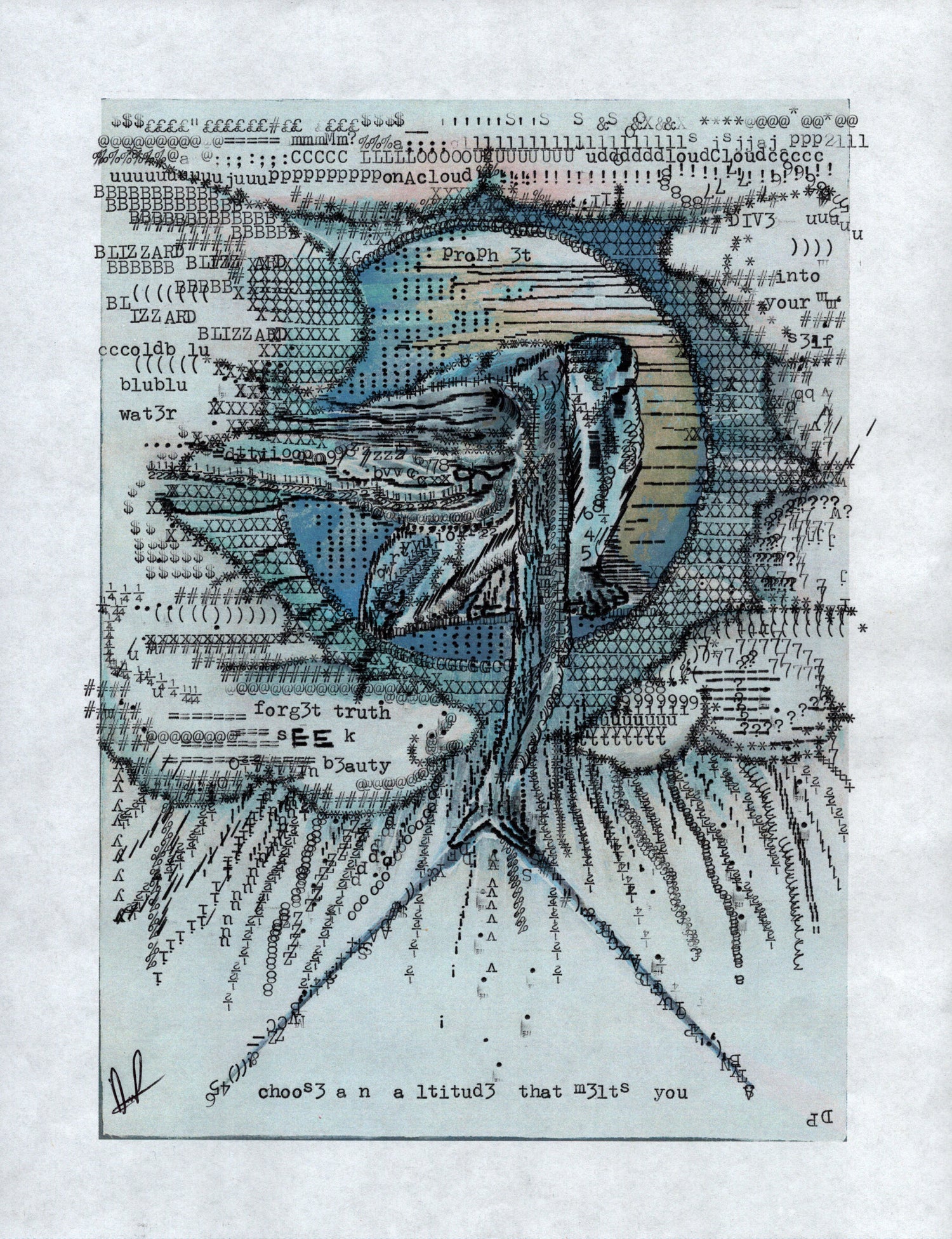 The Type of Days original typewriter artwork