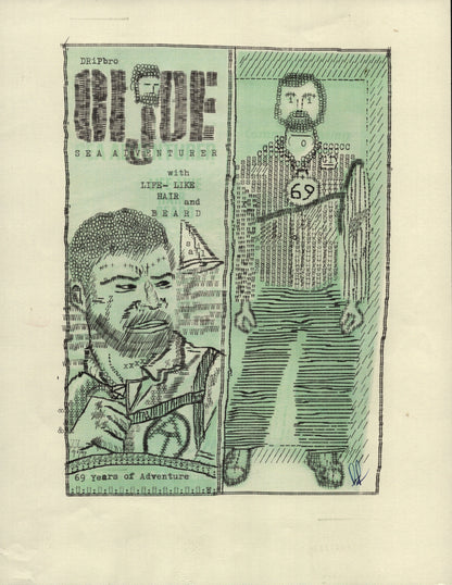 Degen Joe original typewriter artwork