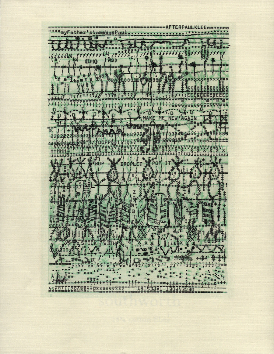 Cooling in a Hot Type Garden original typewriter artwork by Degen Poet
