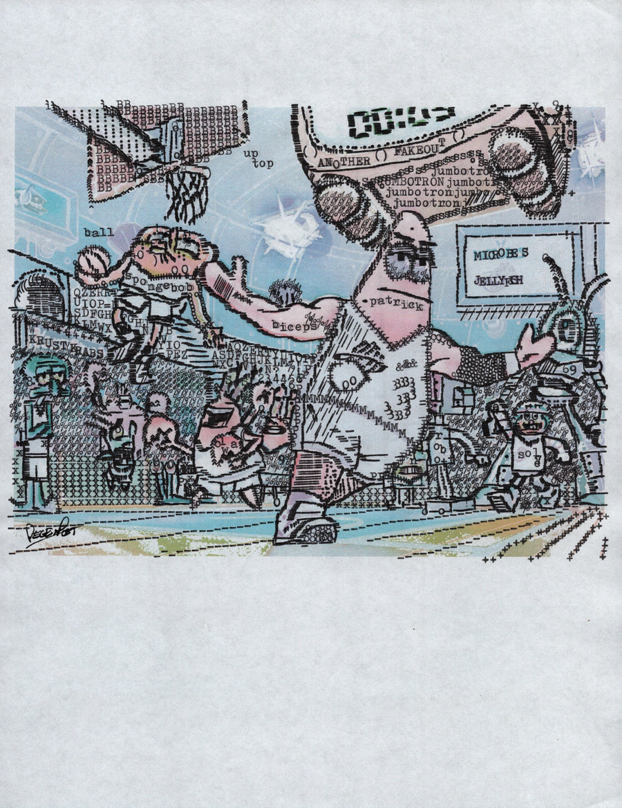 Fakeout original typewriter artwork by Degen Poet