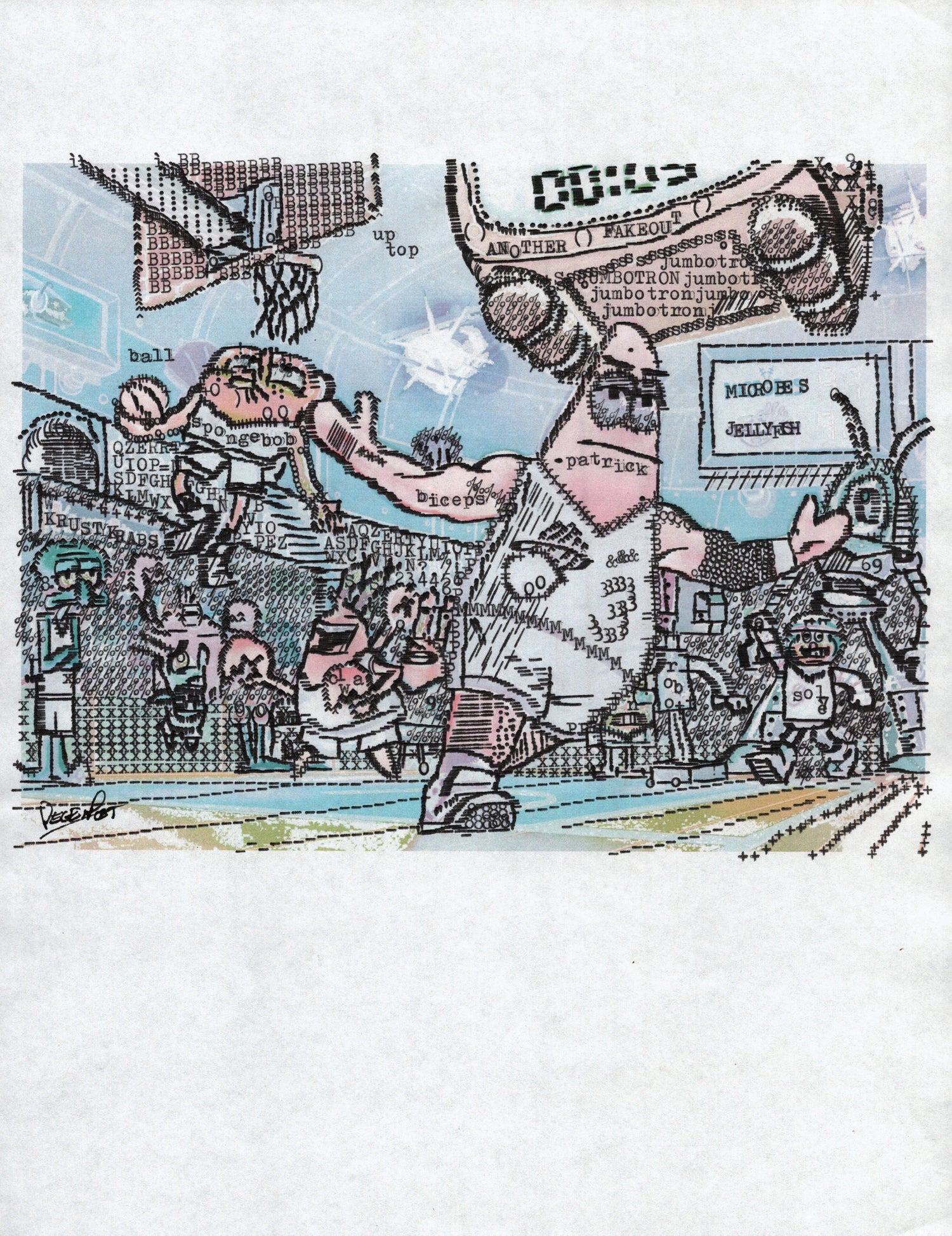 Fakeout original typewriter artwork