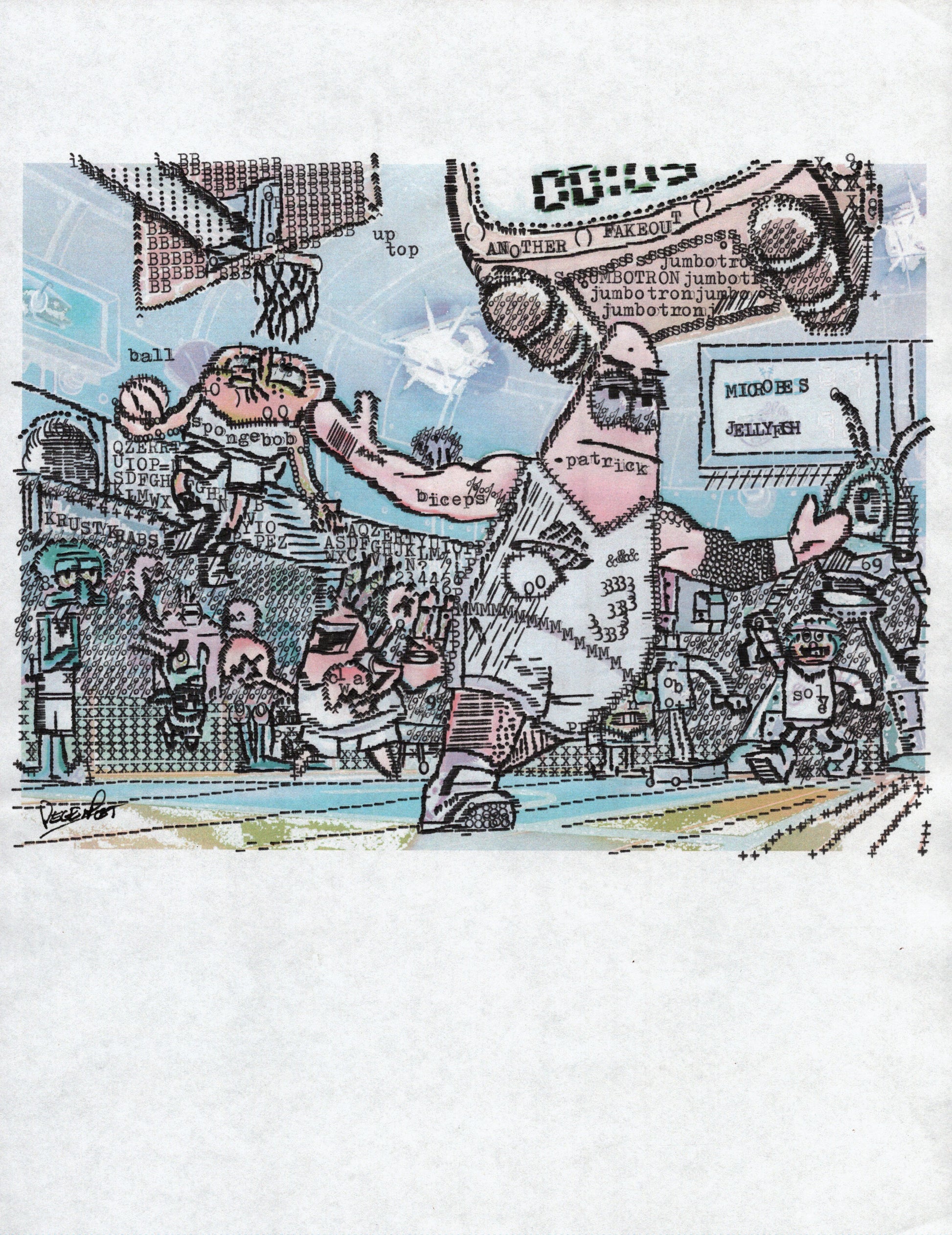 Fakeout original typewriter artwork