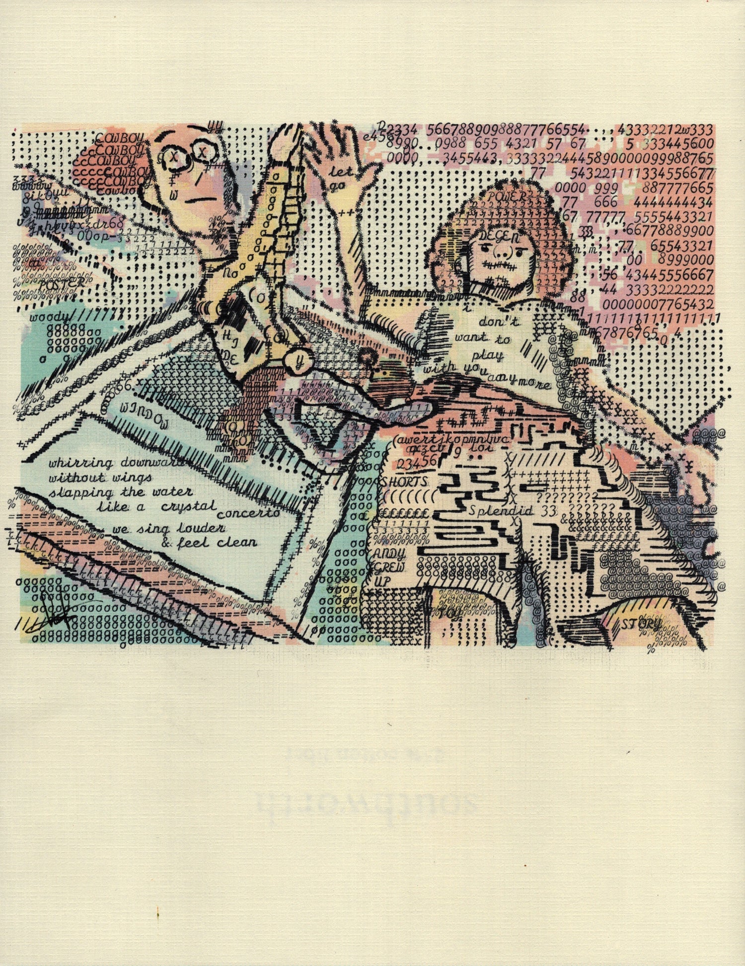 I Don't Want To Play Anymore original typewriter artwork