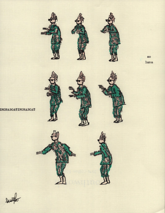 Aura Farming original typewriter artwork