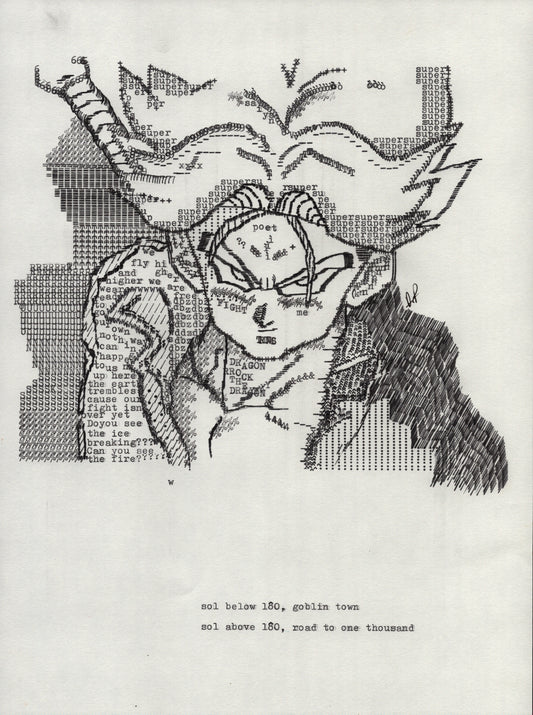 Future Trunks original typewriter artwork