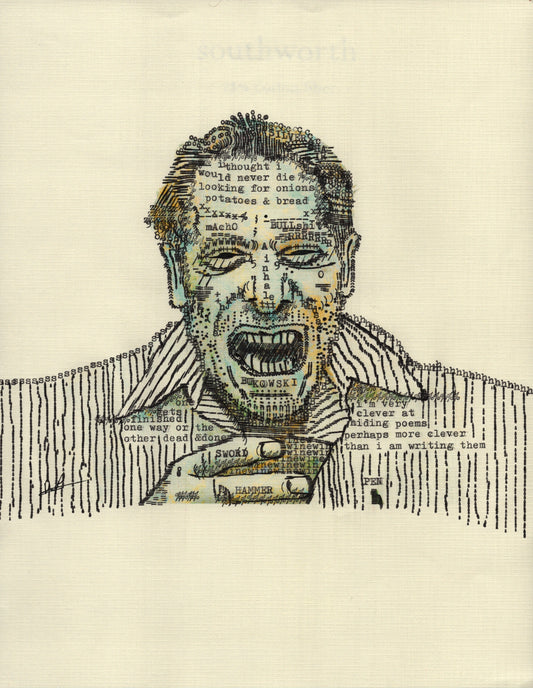 Bukowski original typewriter artwork
