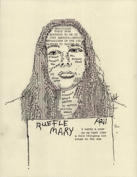 Mary Ruefle original typewriter artwork