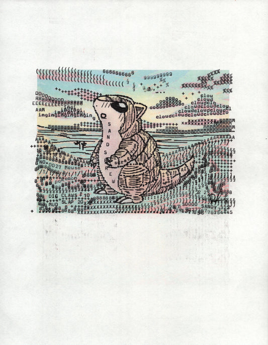 Sandshrew original typewriter artwork