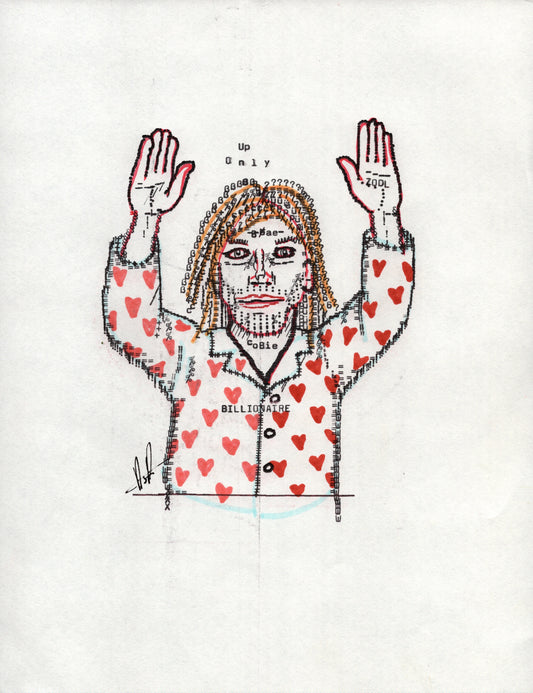 Up Only original typewriter artwork