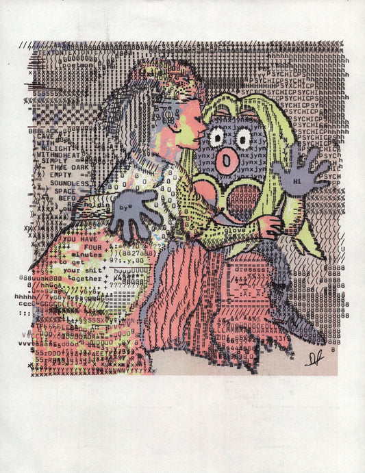 Jynx original typewriter artwork