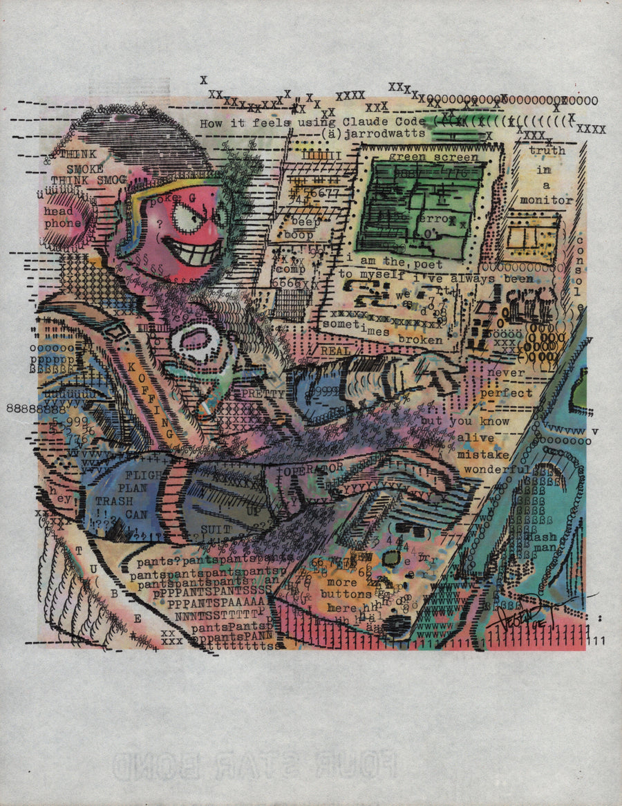Koffing original typewriter artwork by Degen Poet