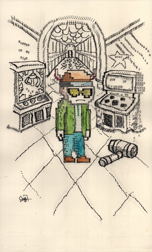Tunnel Vision original typewriter artwork