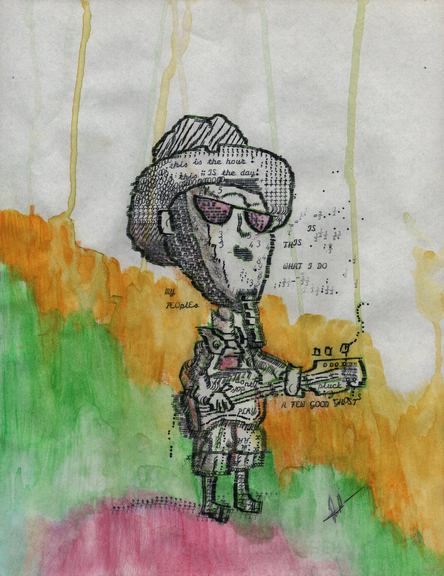 A Few Good Ghosts original typewriter artwork by Degen Poet