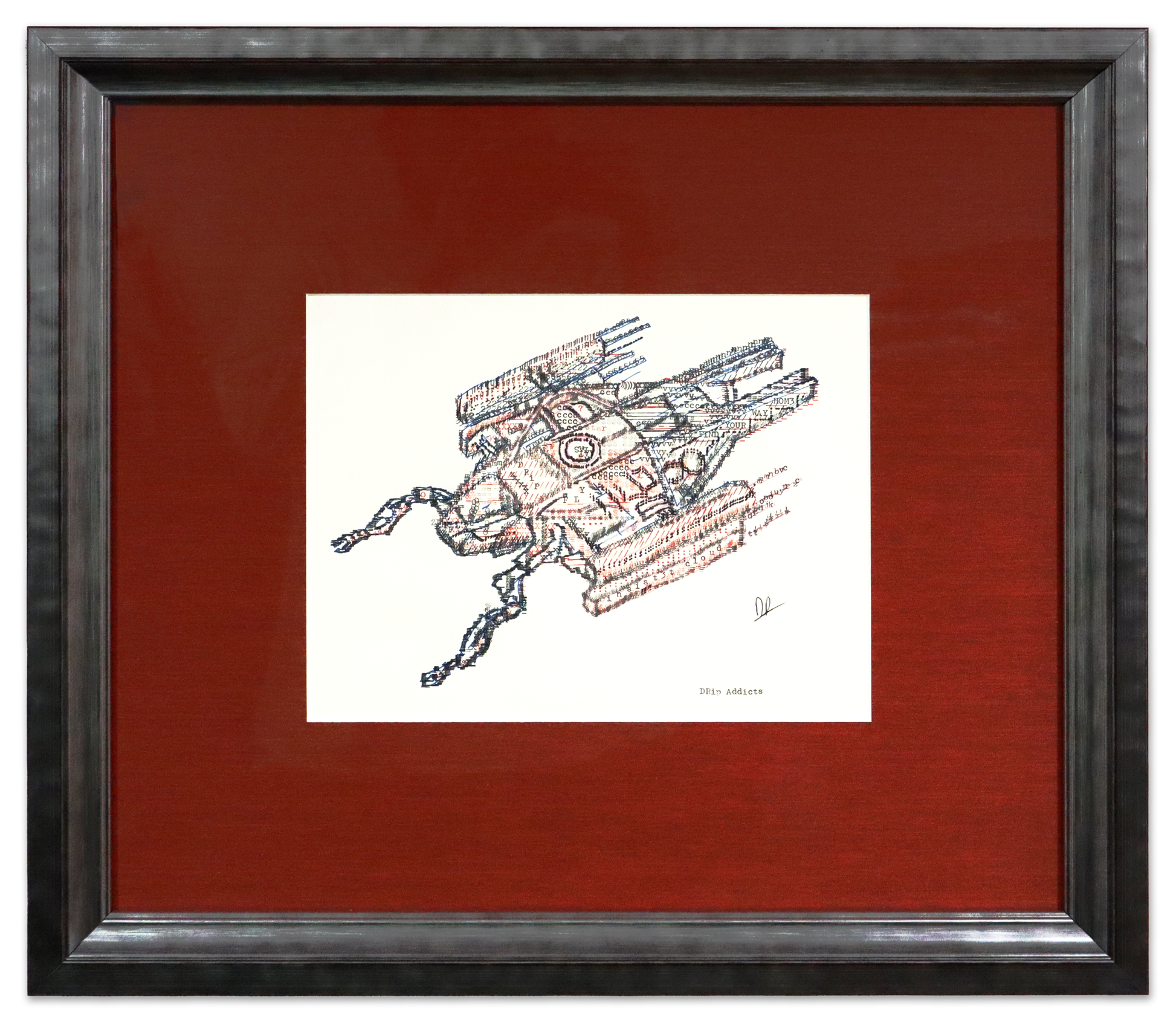 Starship original typewriter artwork by Degen Poet