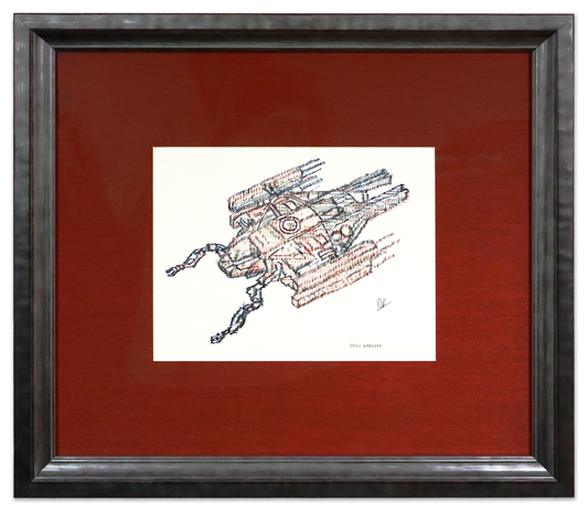 Starship original typewriter artwork by Degen Poet