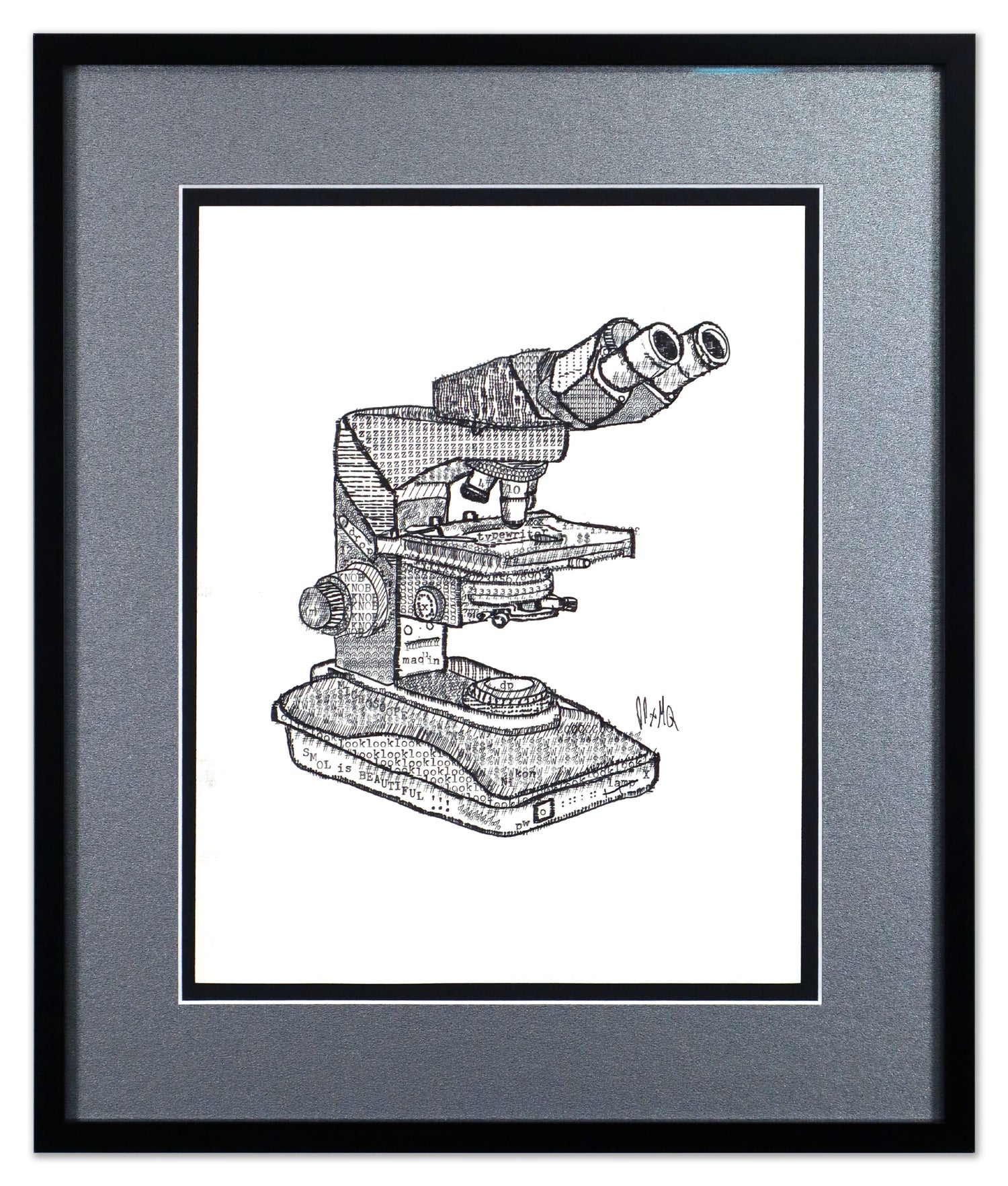 Typescope original typewriter artwork by Degen Poet