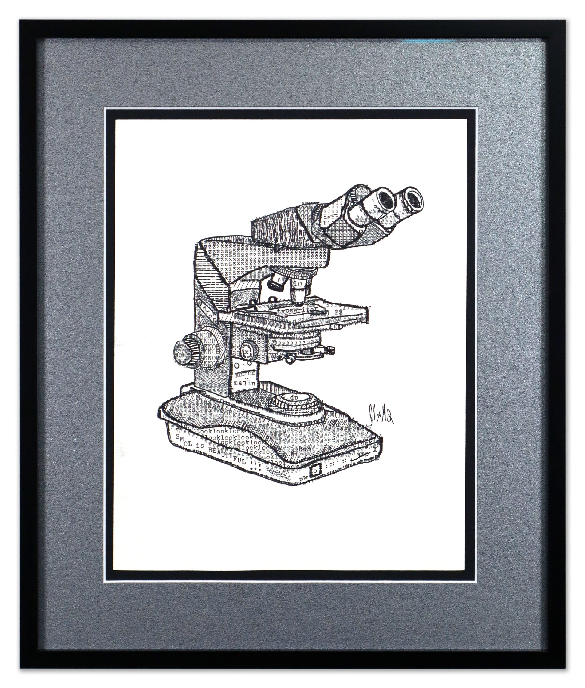 Typescope original typewriter artwork by Degen Poet