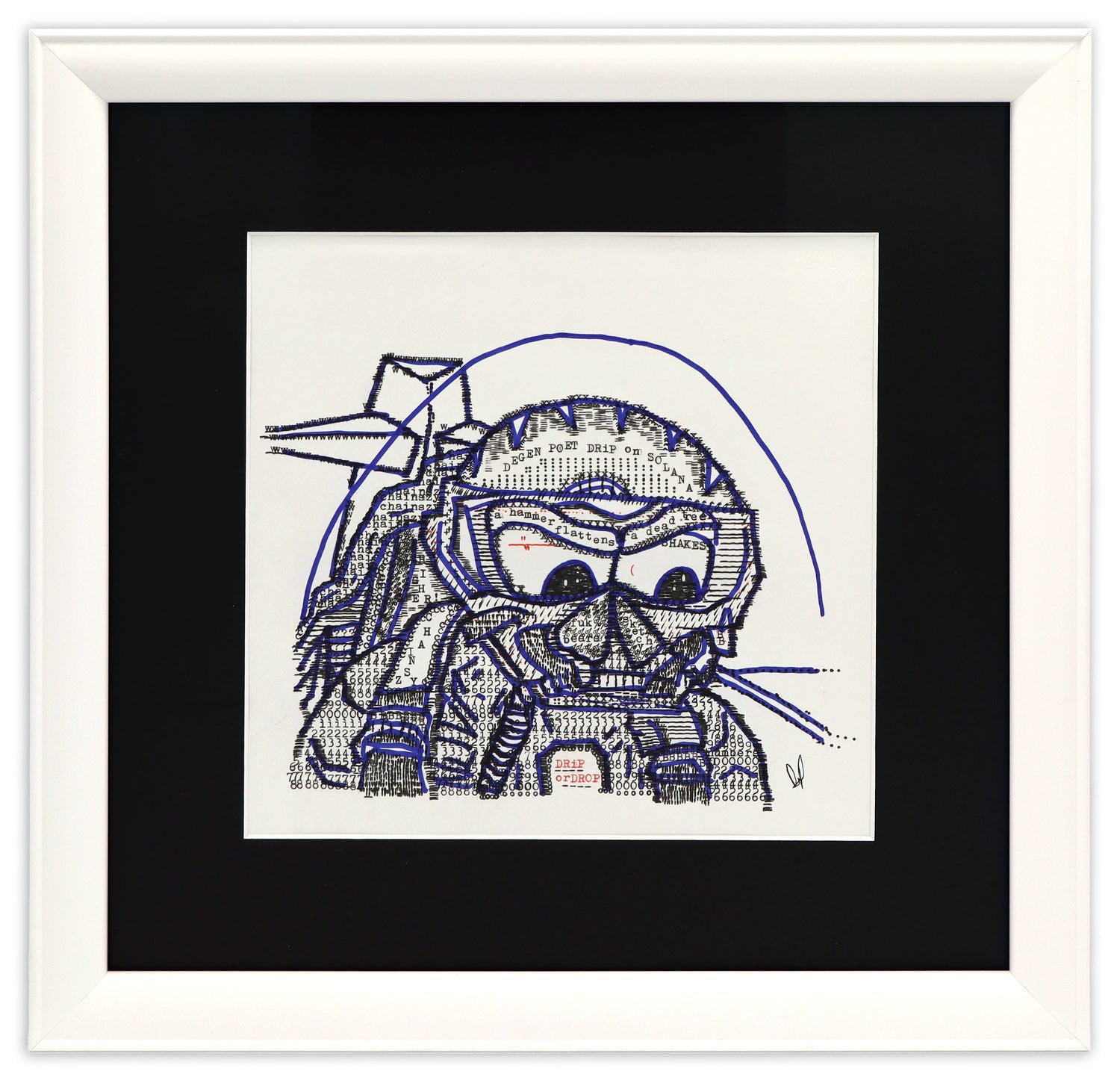 Poetszy original typewriter artwork by Degen Poet