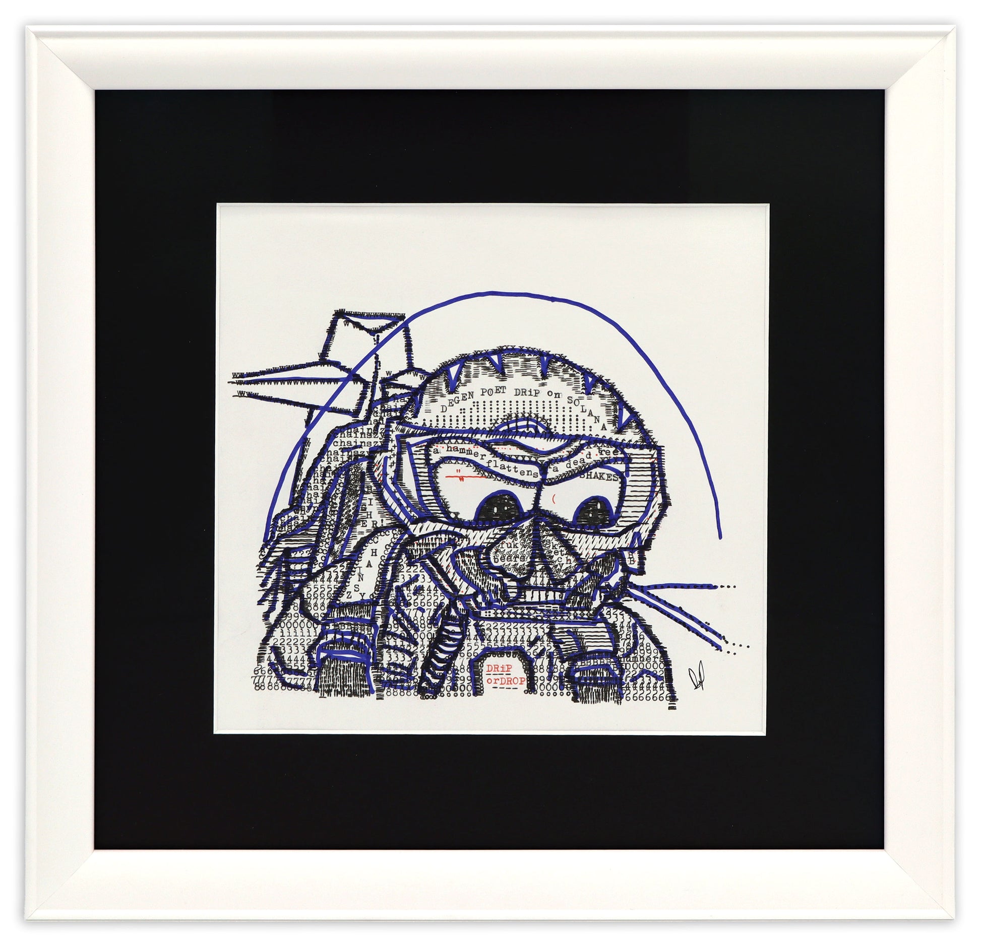 Poetszy original typewriter artwork by Degen Poet