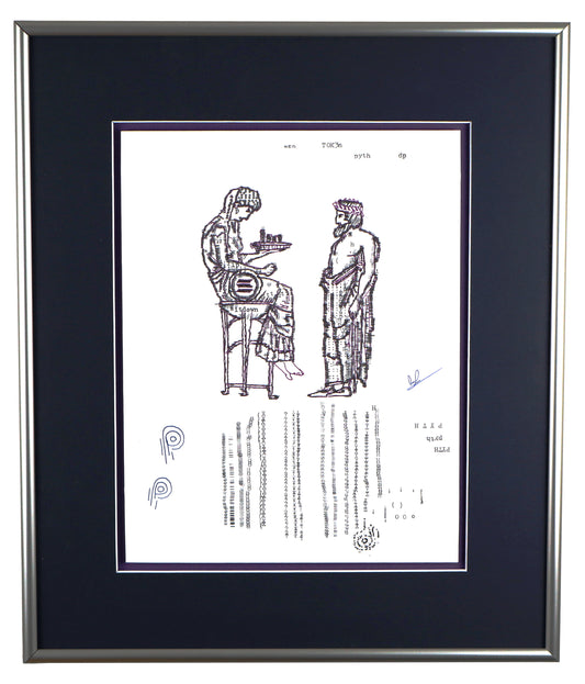 Pyth Token original typewriter artwork by Degen Poet