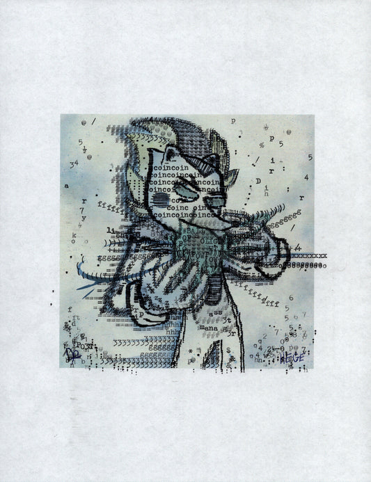 Hedgecoin original typewriter artwork