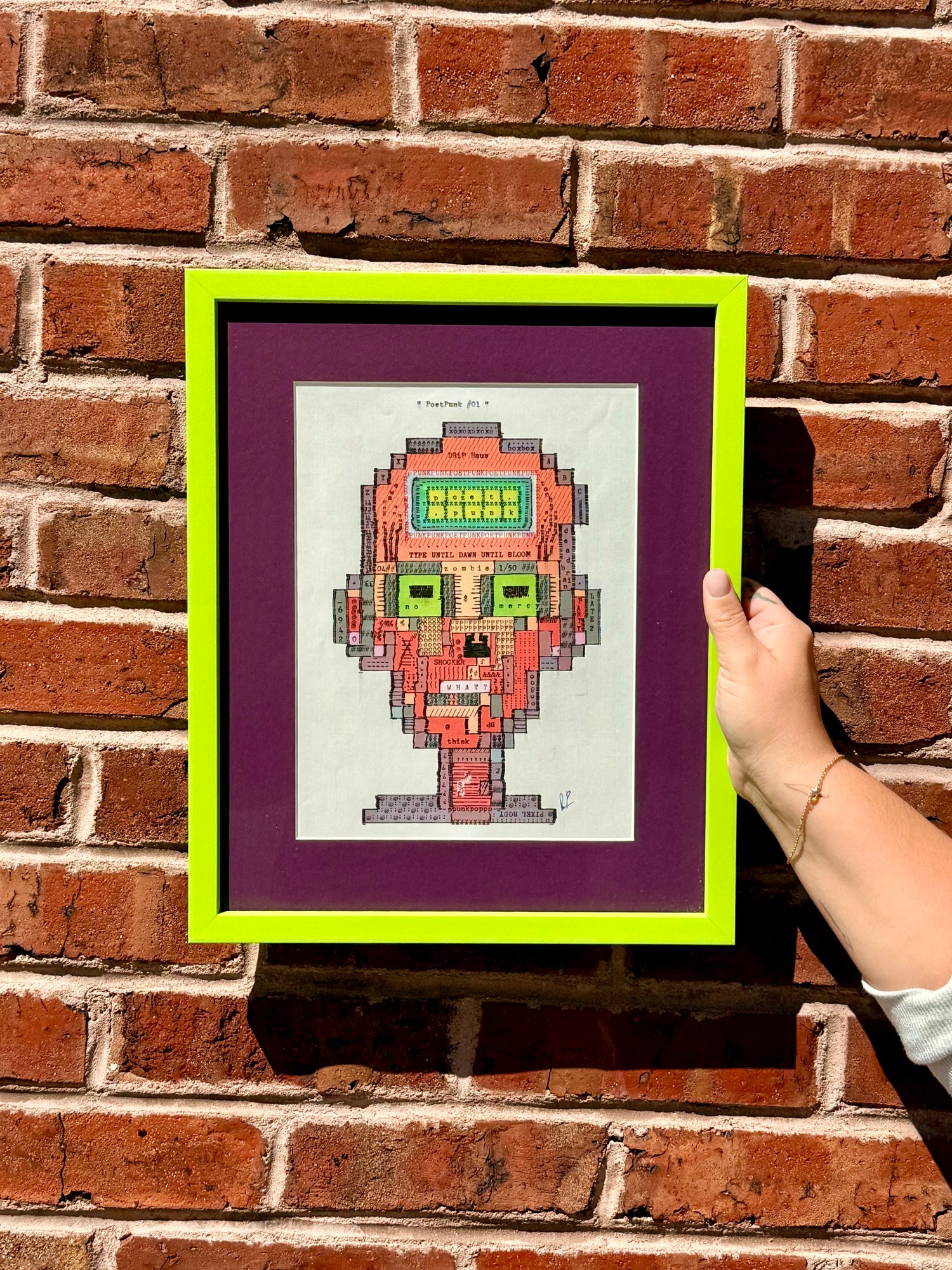 Poet Punk #1 original typewriter artwork by Degen Poet