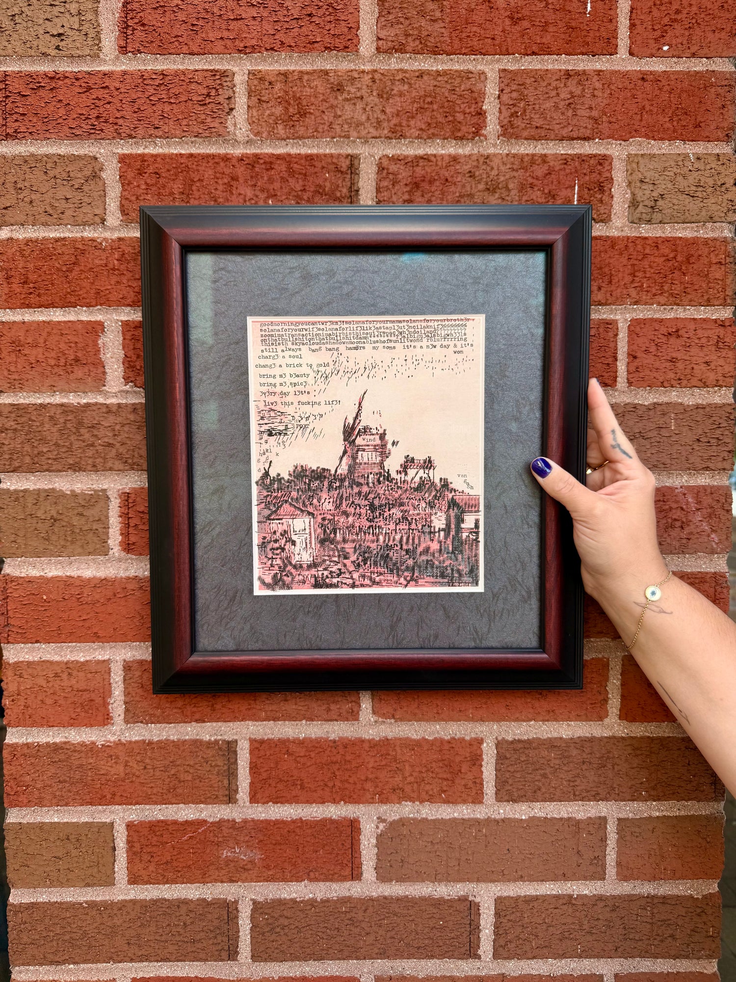 Wind original typewriter artwork by Degen Poet