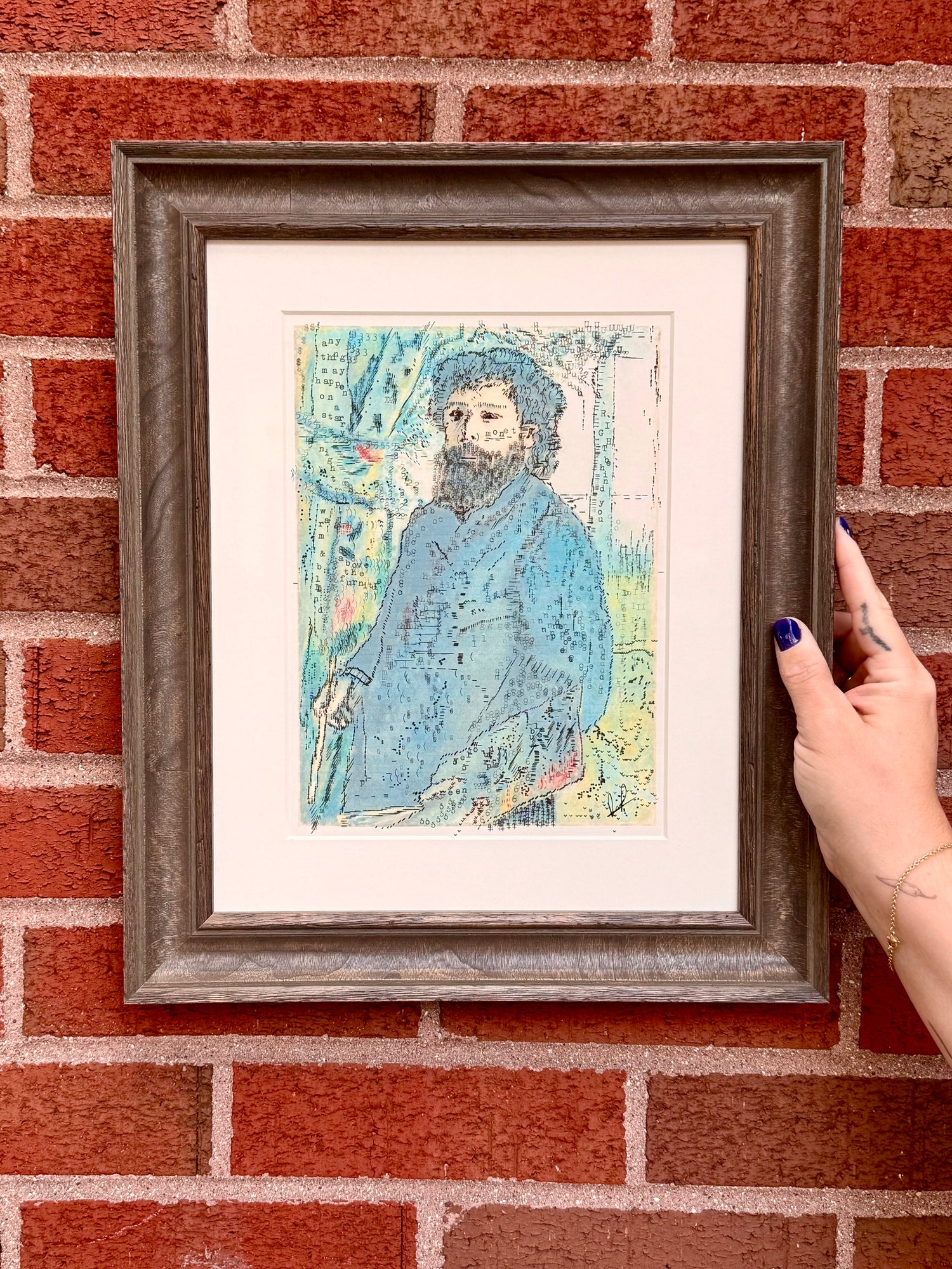 Monet original typewriter artwork by Degen Poet