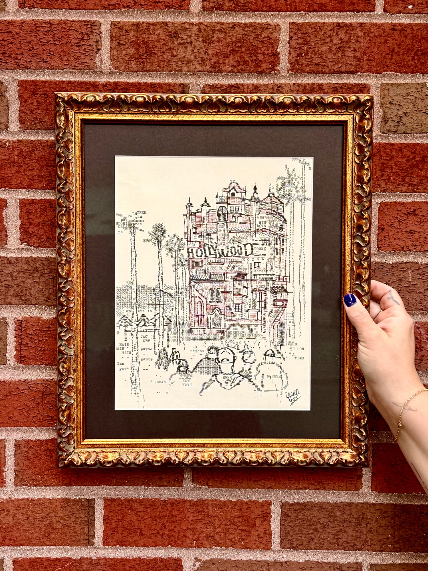 Once Upon a Time original typewriter artwork by Degen Poet