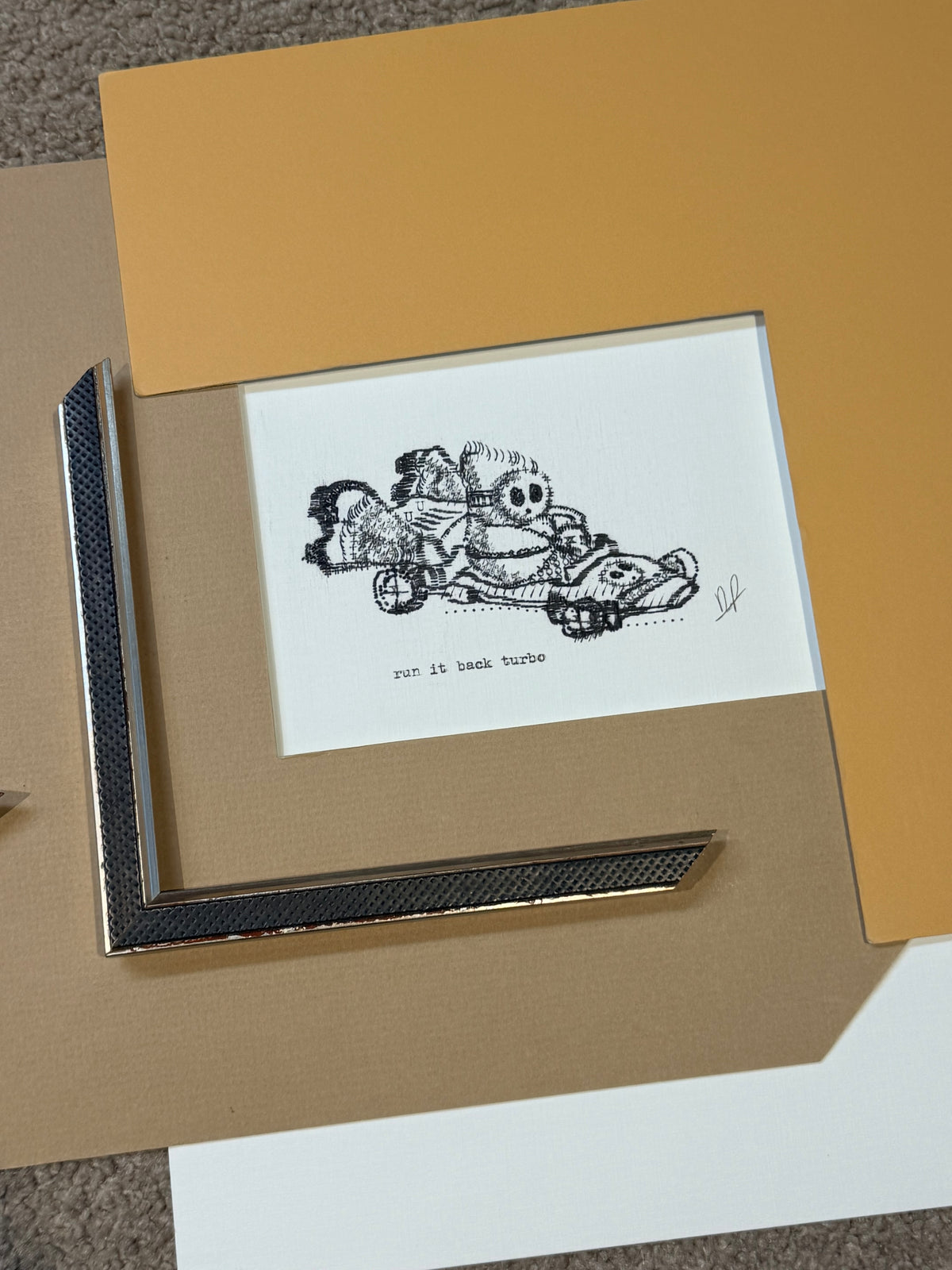 Run It Back Turbo — framed original artwork