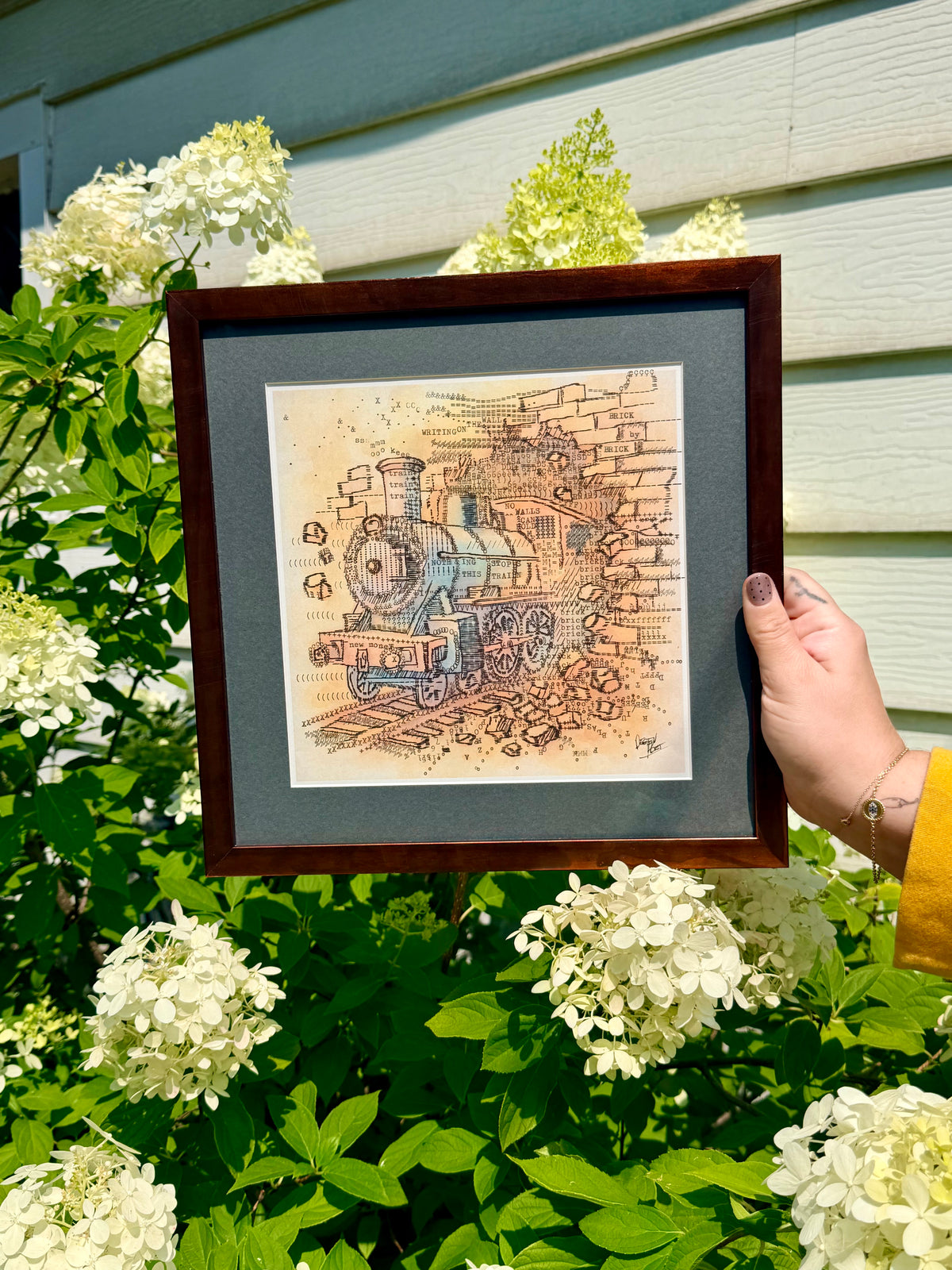 Nothing Stops This Train — framed original artwork