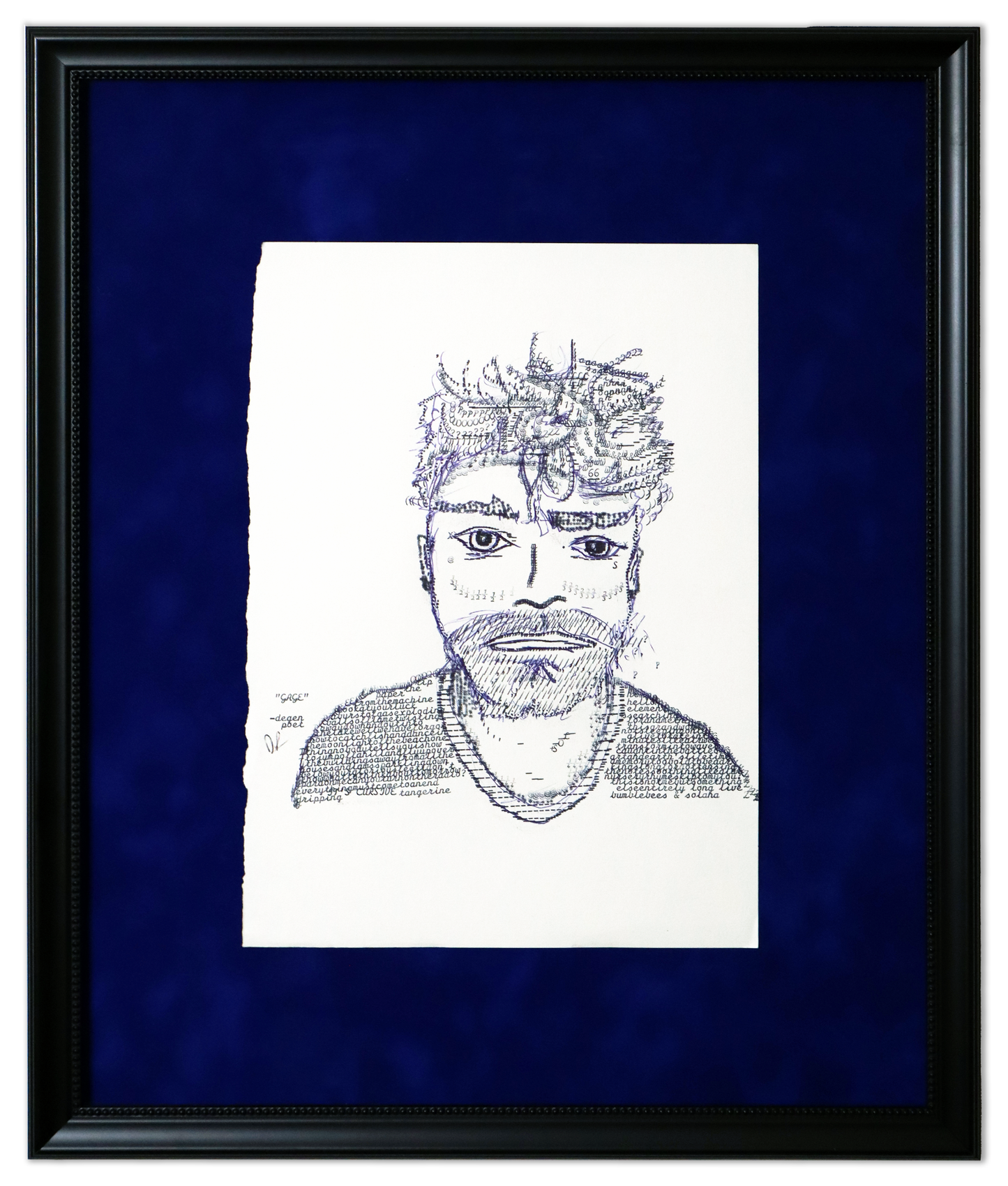Gage In The Dark original typewriter artwork by Degen Poet
