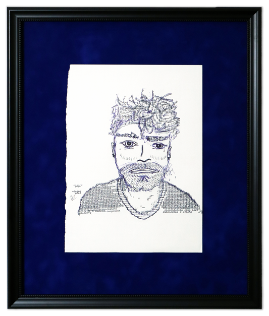 Gage In The Dark original typewriter artwork by Degen Poet