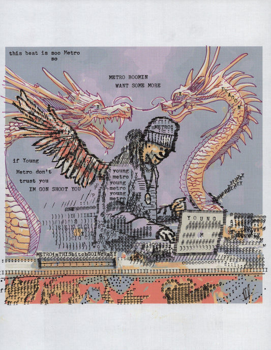 Metro Boomin original typewriter artwork