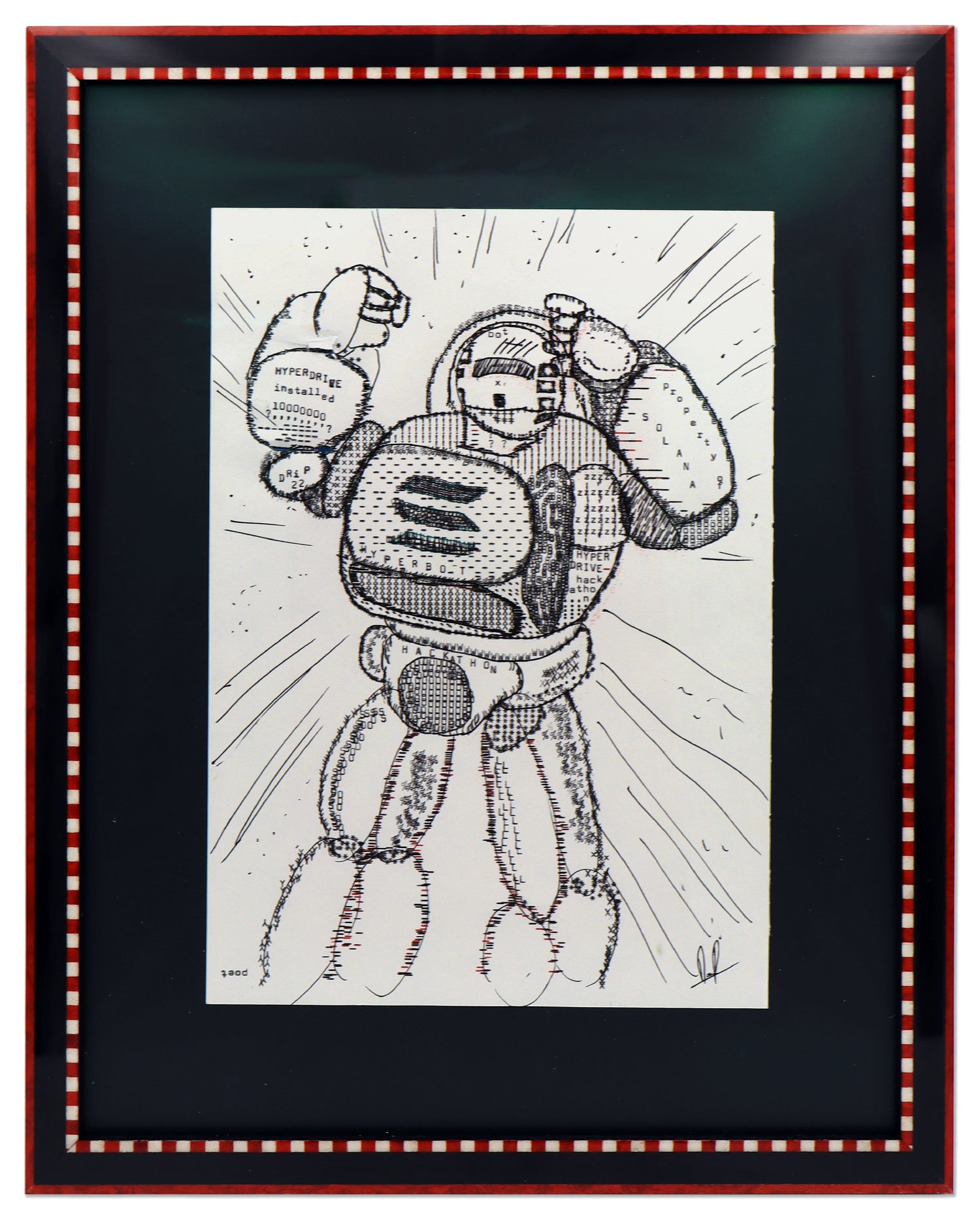 Hypersolanabot original typewriter artwork by Degen Poet